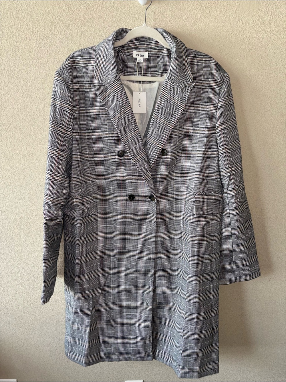 Prima Plaid Coat